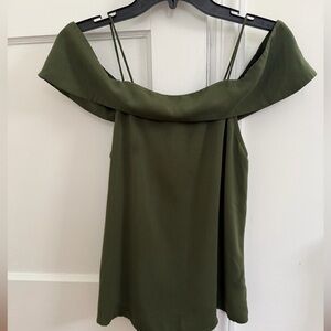 Naked Zebra Olive Off-Shoulder Blouse